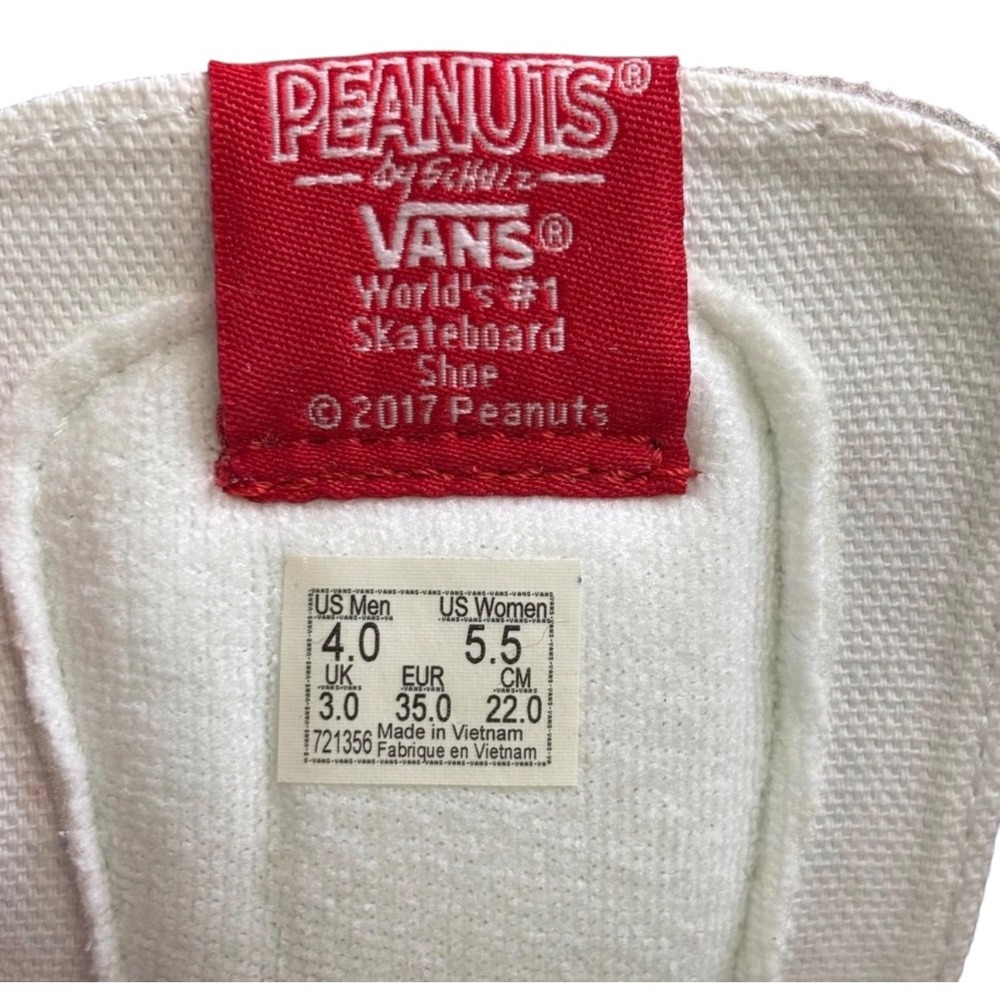 Vans x Peanuts Snoopy Sk8-Hi Moc Red Fringe‎ Sneakers Women 5.5 Men 4 721356 - Picture 8 of 11